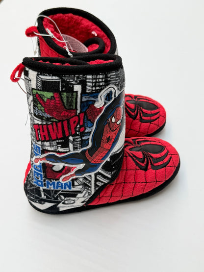 NEW - Disney Store Spider-Man Slipper Boots Size 2/3