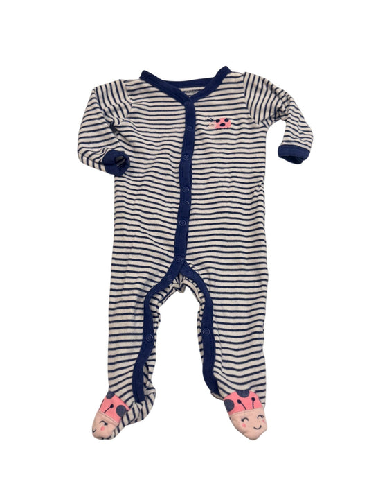 Carter's Striped Ladybug Footed Sleeper 3M