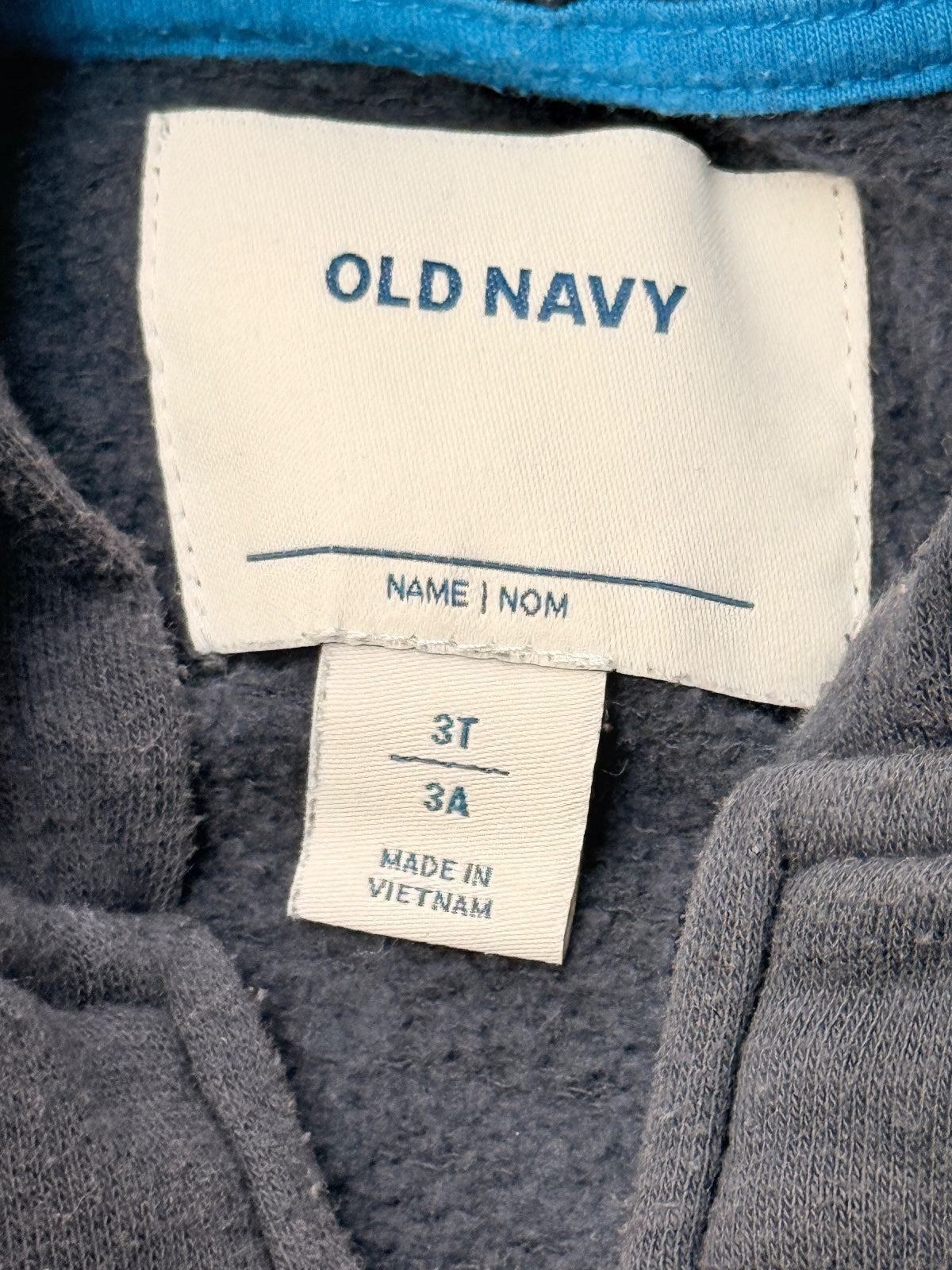Old Navy Navy Blue Zip-Up Hoodie 3T