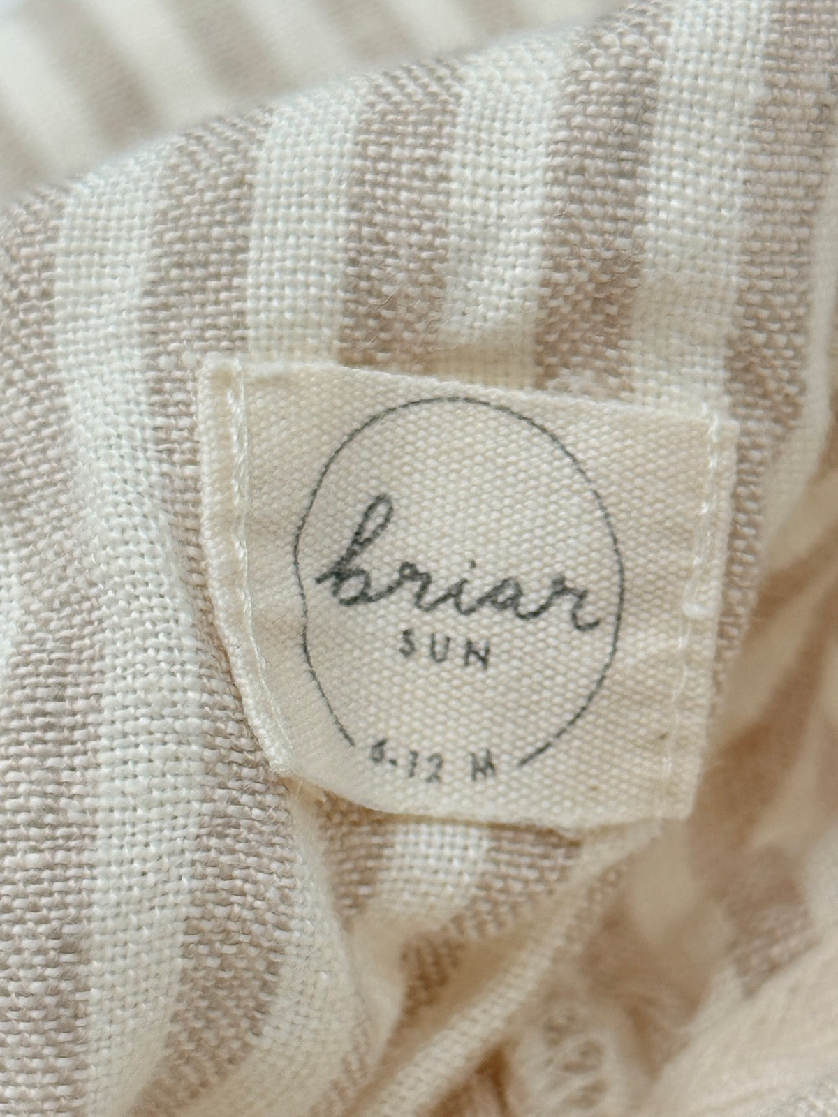 Briar Sun Striped Linen Sun Hat 6-12M