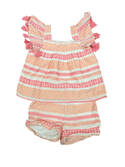 Shabby Chic Tassel Trim Top Shorts Set 4