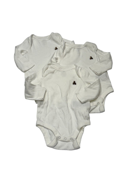Baby Gap White Bodysuit 3-Pack 3-6M