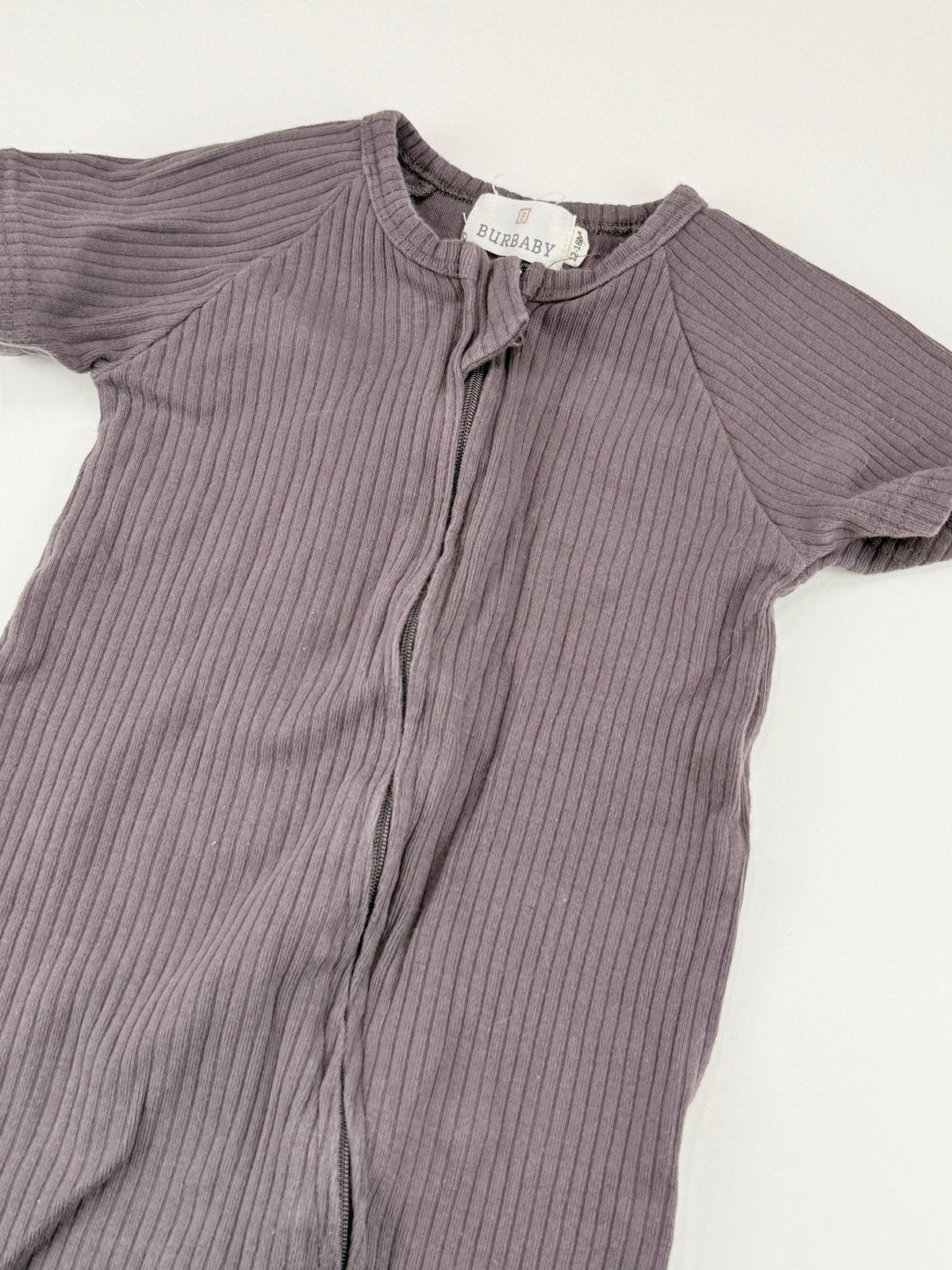 Burbaby Ribbed Zip Romper 12-18M