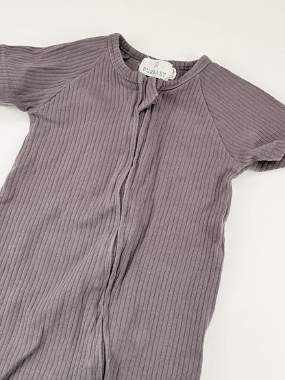 Burbaby Ribbed Zip Romper 12-18M