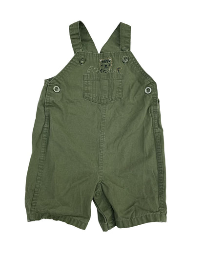 Carter's Green Leopard Shortall Overalls 18m