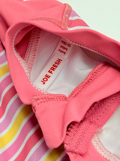 Joe Fresh Striped Rashguard One-Piece 12-18m