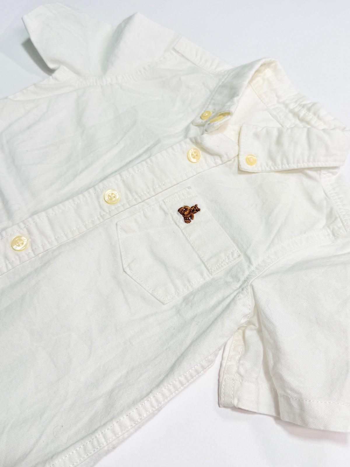 Gap White Oxford Button-Down Shirt 3T