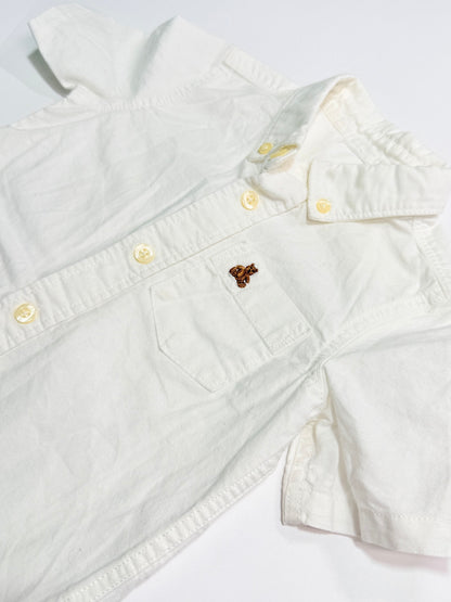 Gap White Oxford Button-Down Shirt 3T