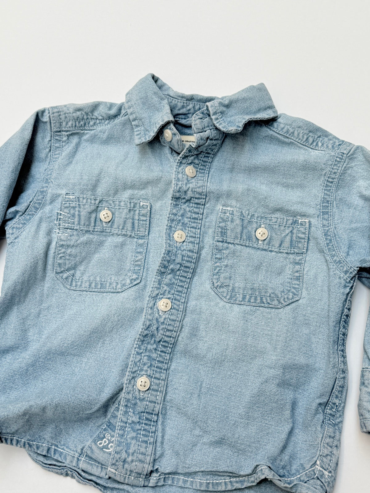 The Children's Place Chambray Denim Shirt Size 12m