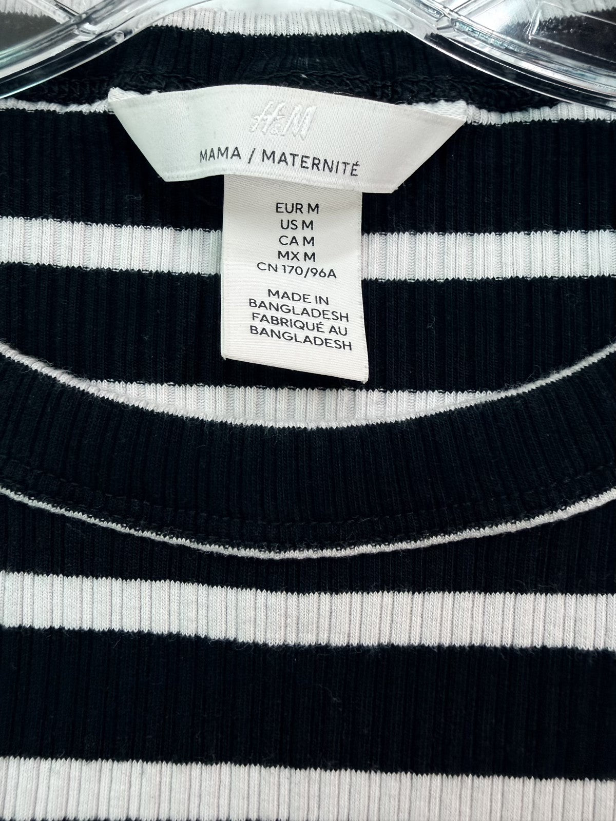H&M Mama Maternity Striped Midi Dress Size M