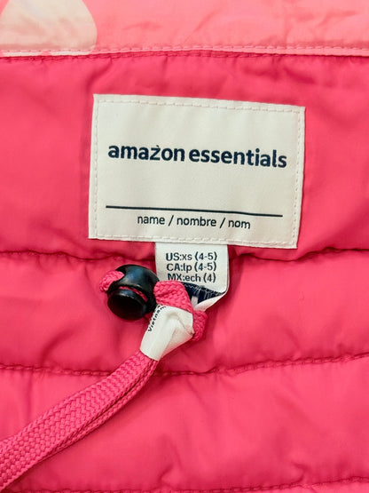 Amazon Essentials Pink Heart Puffer Vest 4-5Y