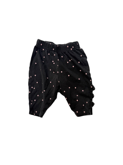 Carter's Black Polka Dot Ruffle Pants 3M