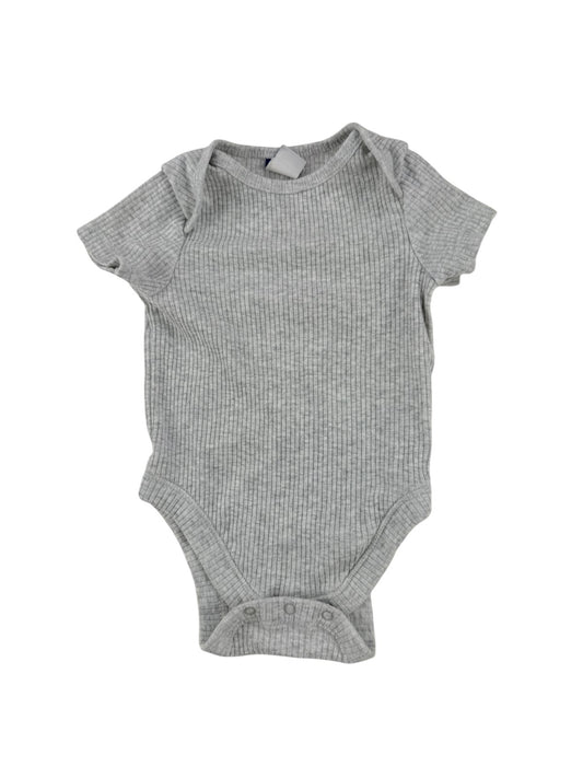 Old Navy Gray Ribbed Bodysuit 0-3M