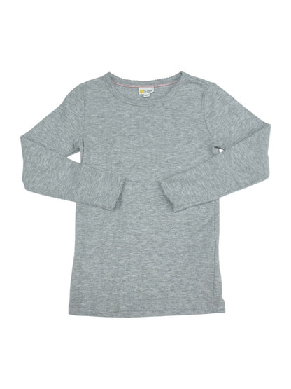 Mini Boden Gray Pointelle Top Size 5-6Y