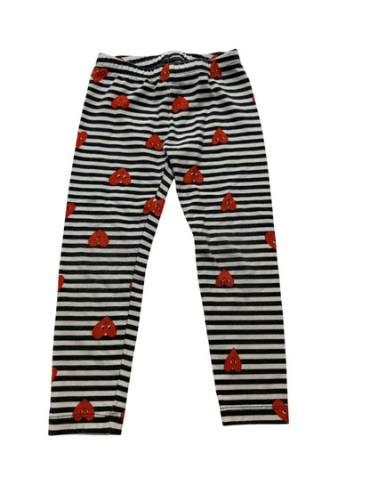 Old Navy Striped Heart Leggings 3T