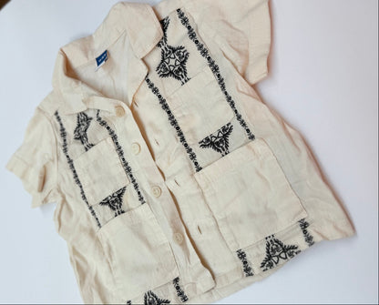 Old Navy Embroidered Button Shirt 12-18M