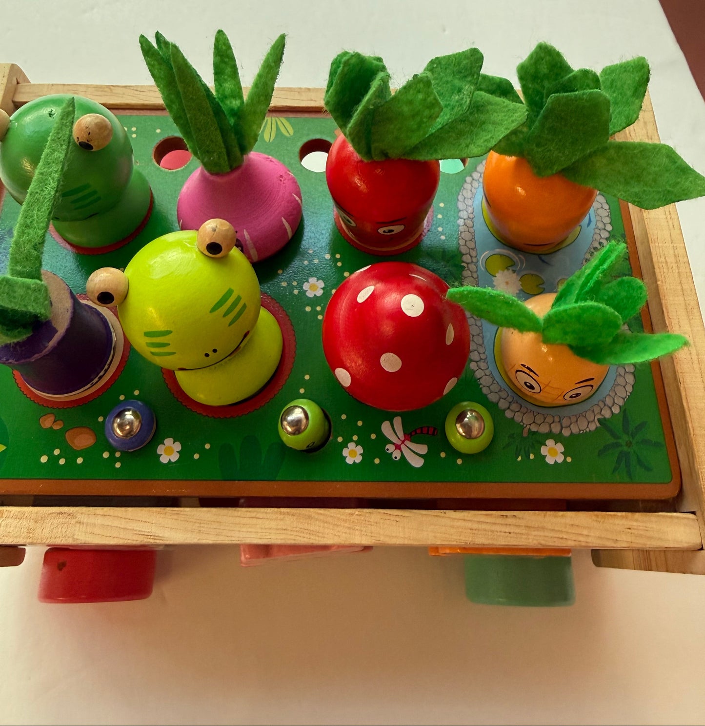 Montessori Wooden Animal Shape Sorter Wagon Toy