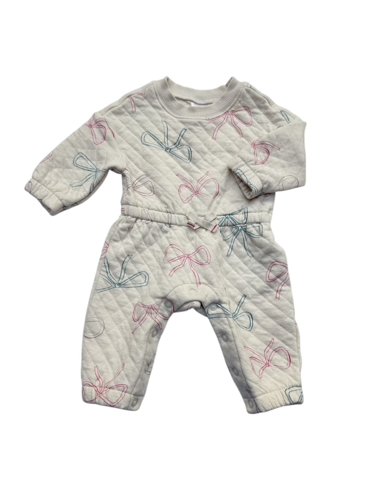 Carter's Quilted Bow Print Romper 3m