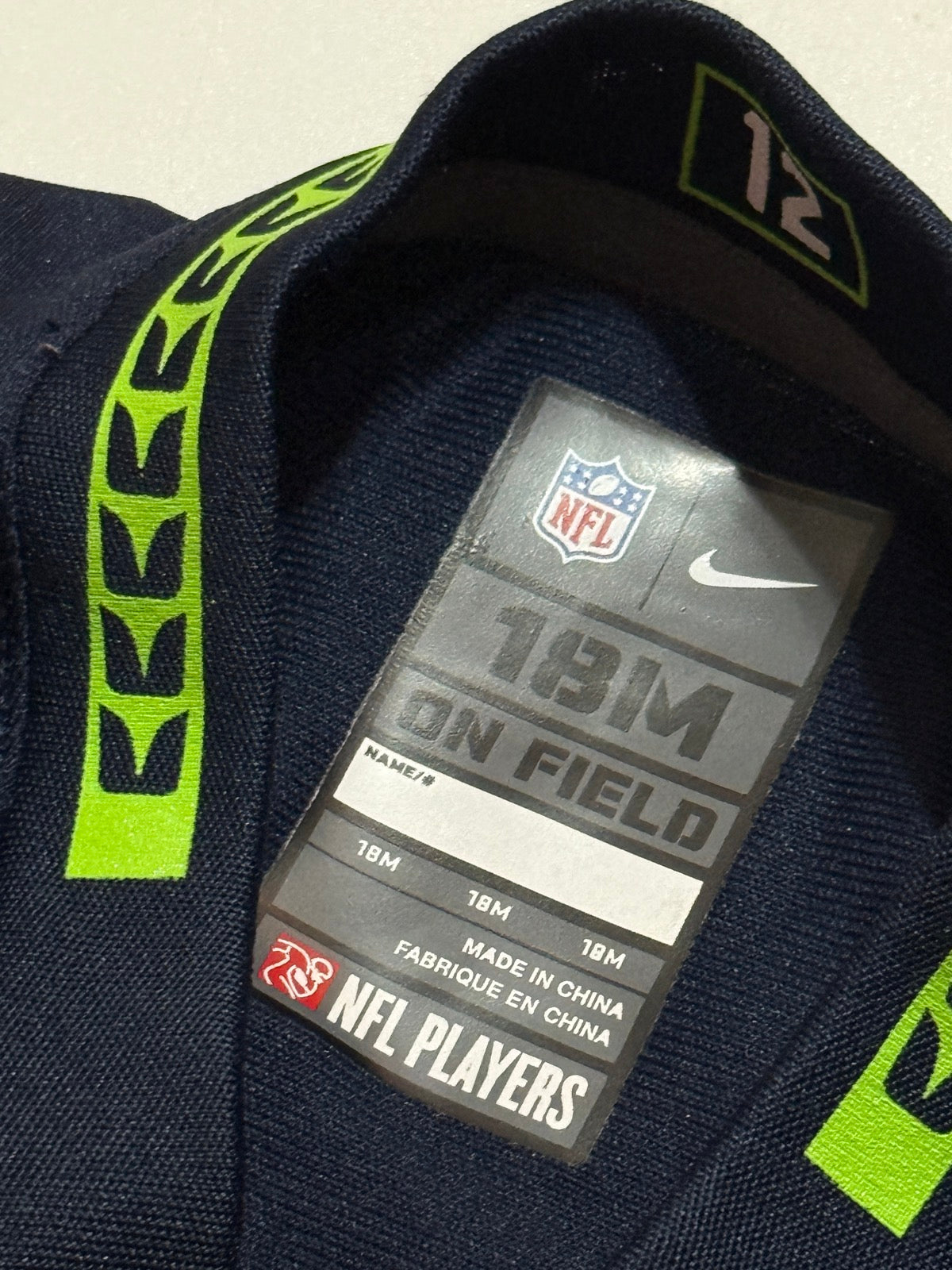 Nike NFL Seahawks Wilson #3 Jersey 18M