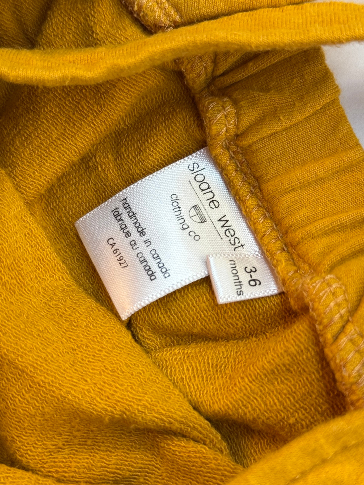 Sloane West Mustard Romper 3-6m