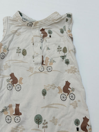 Loulou Lollipop Bear Print Romper 6-12M