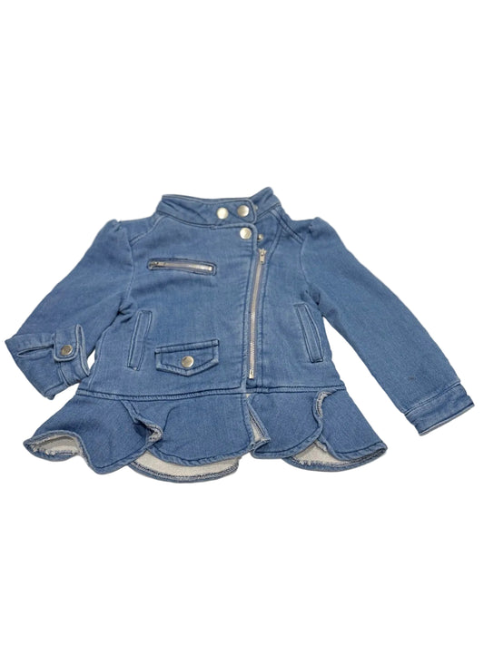Bardot Junior Light Blue Denim Moto Jacket 2T
