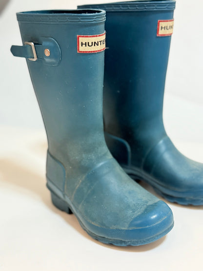 Hunter Original Kids Teal Rain Boots US13