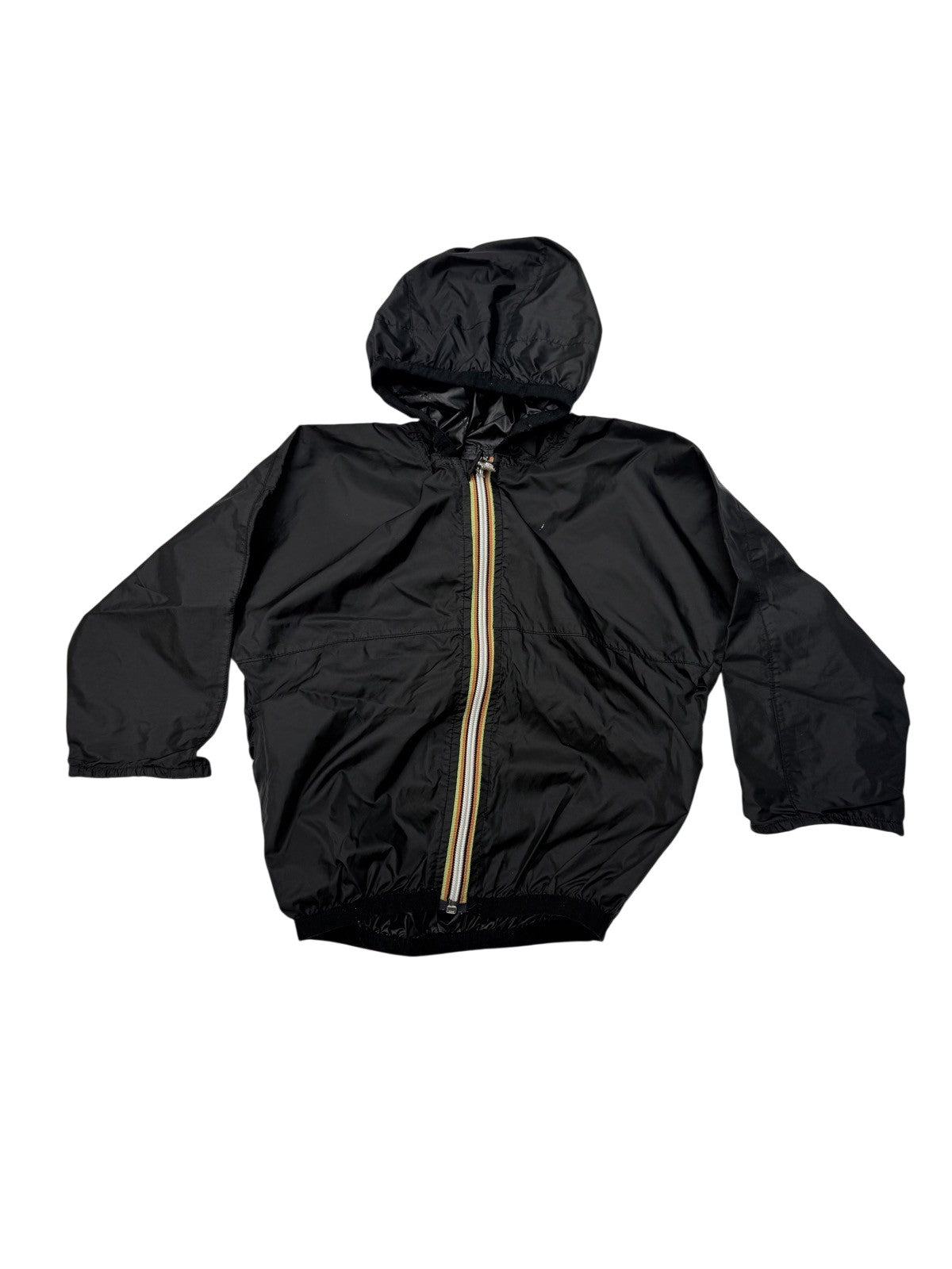 K-Way Black Hooded Windbreaker Jacket 4/5Y