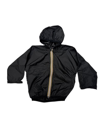 K-Way Black Hooded Windbreaker Jacket 4/5Y