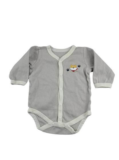 Gray Shiba Inu Bodysuit Size 12-18M