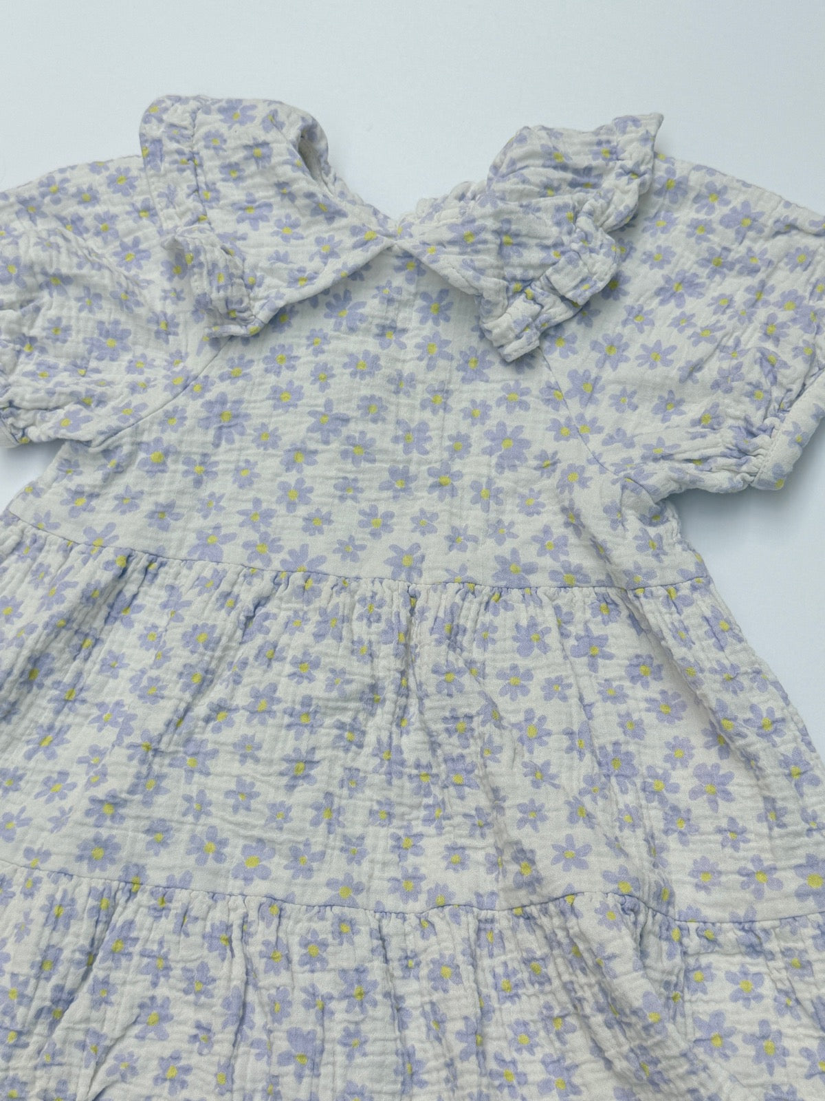 Zara Floral Tiered Ruffle Collar Dress 92M