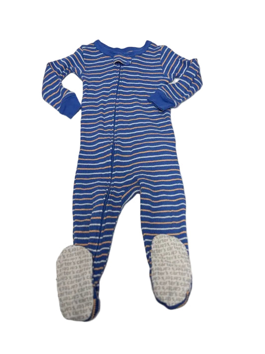 Carter’s Blue Stripe Fleece Sleeper 12M