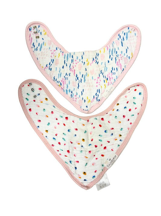 Loulou Lollipop Muslin Bandana Bib Set | 2 Pack | Multicolor Print