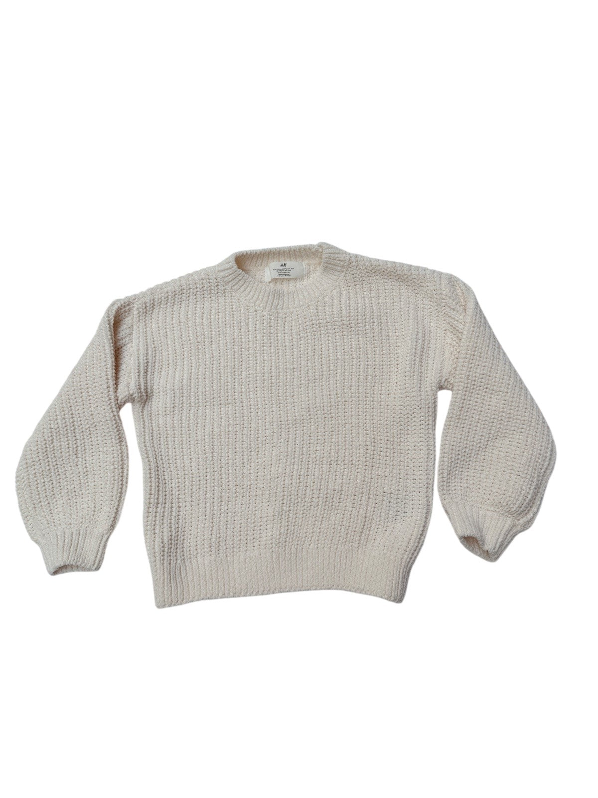 H&M Cream Chenille Knit Sweater Size 5T/6