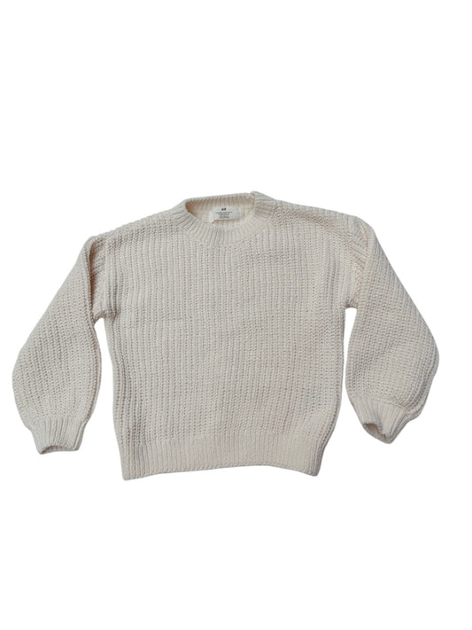 H&M Cream Chenille Knit Sweater Size 5T/6
