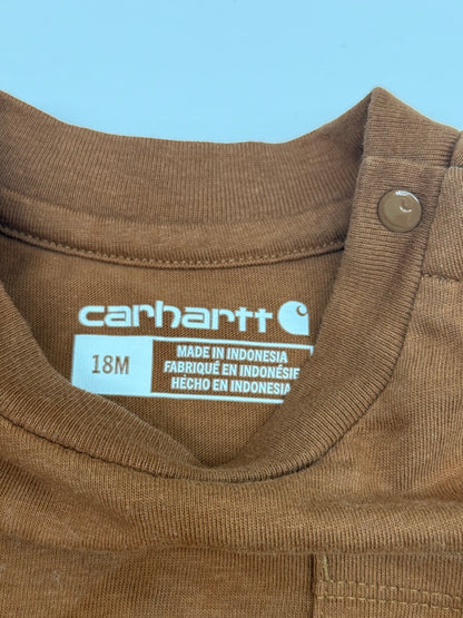 Carhartt Pocket Bodysuit & Hat Set 18M
