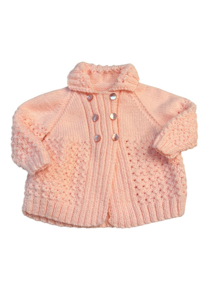 Handmade Pink Knit Baby Cardigan 6m