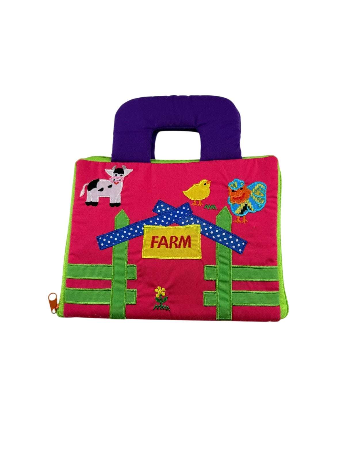 Farm Soft Fabric Activity Book with Handle