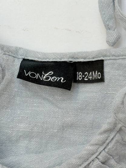 VONbon Light Blue Ruffle Tie-Strap Top 18-24M