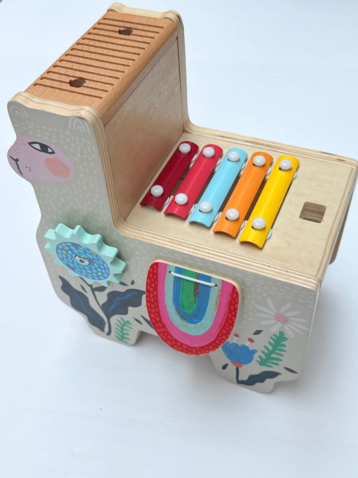 Manhattan Toy Musical Lili Llama Wooden Activity Toy