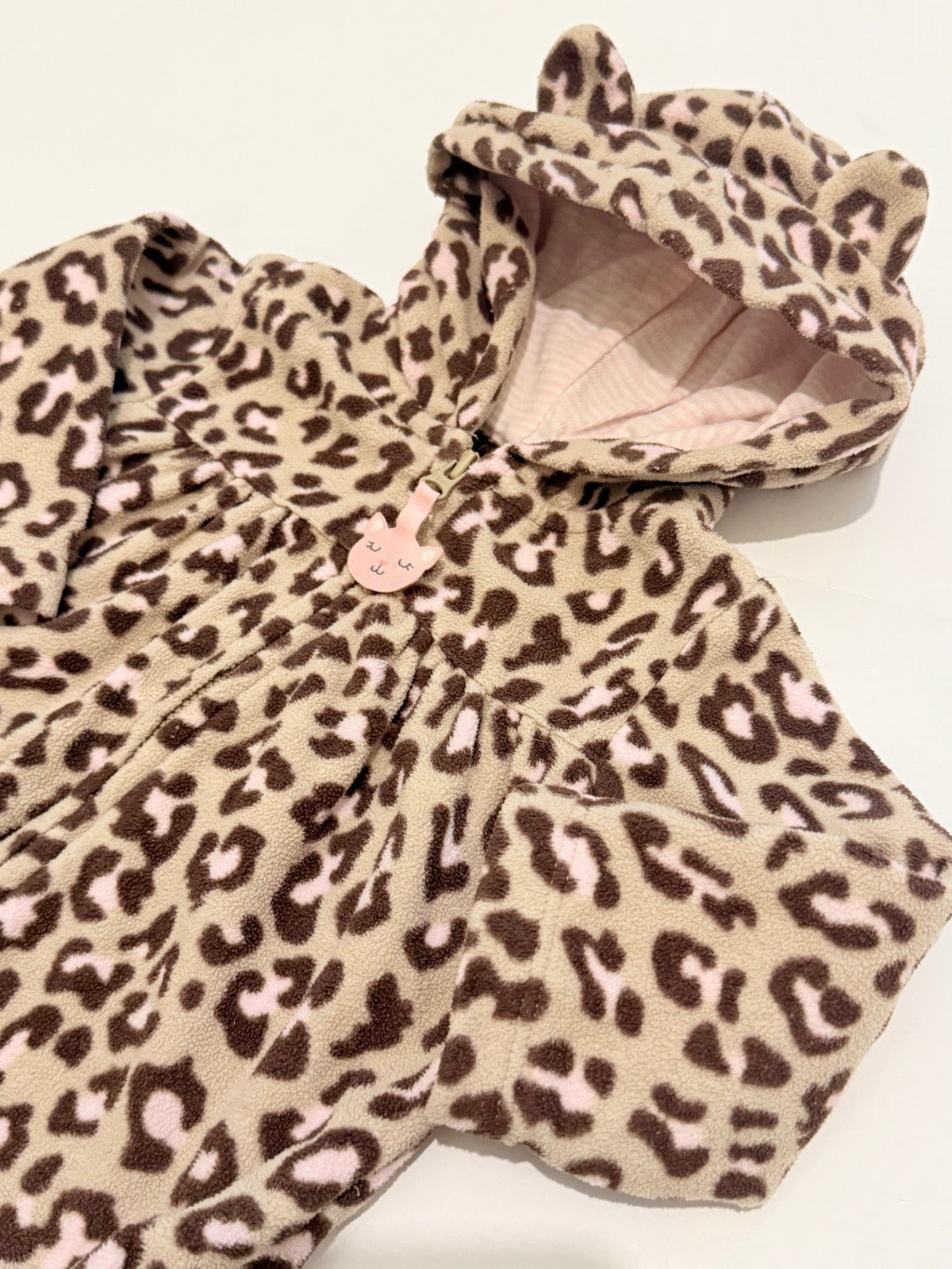 Carter's Leopard Fleece Hoodie Jacket 6M