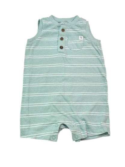 Carter's Mint Stripe Sleeveless Romper 3-6m
