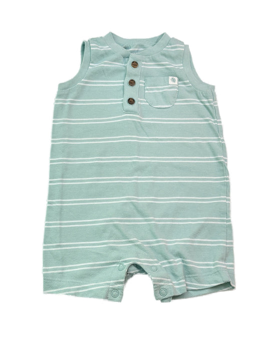 Carter's Mint Stripe Sleeveless Romper 3-6m