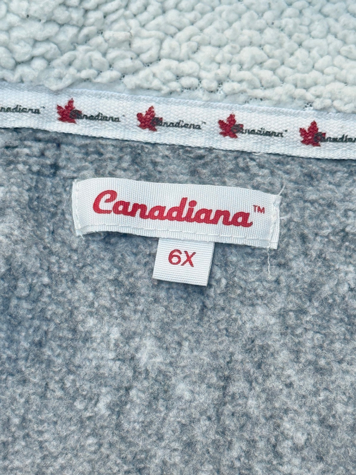 Canadiana Canada Zip-Up Hoodie Size 6X