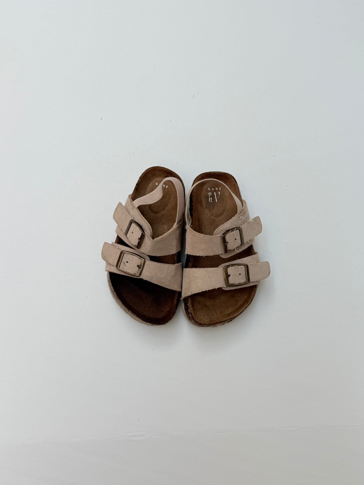 Baby Gap Tan Suede Buckle Sandals Toddler Size 5/6