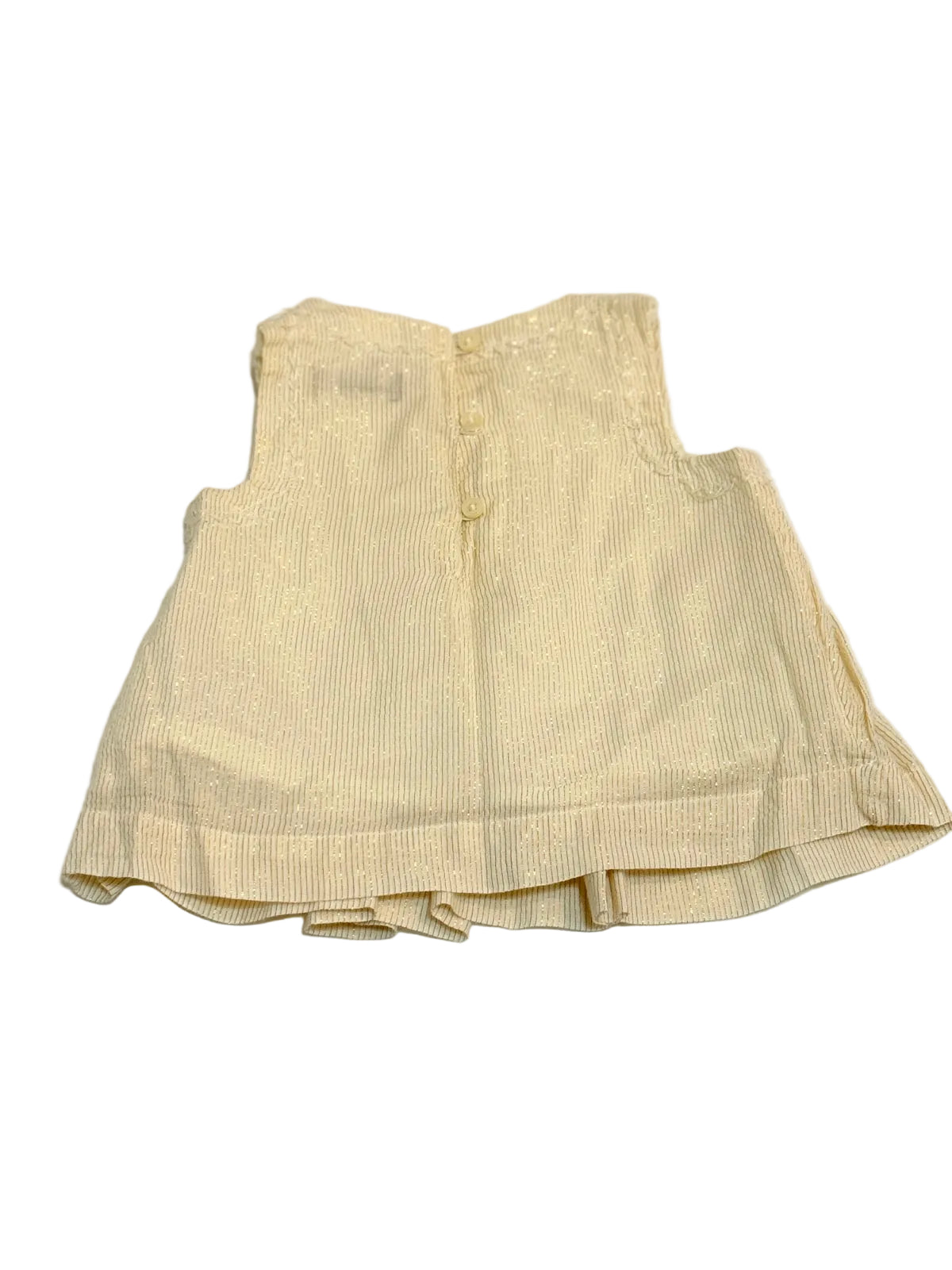 Baby Gap Cream Sparkle Sleeveless Top 3-6m