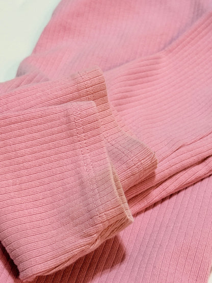 Zara Pink Ribbed Long Sleeve Top 11-12