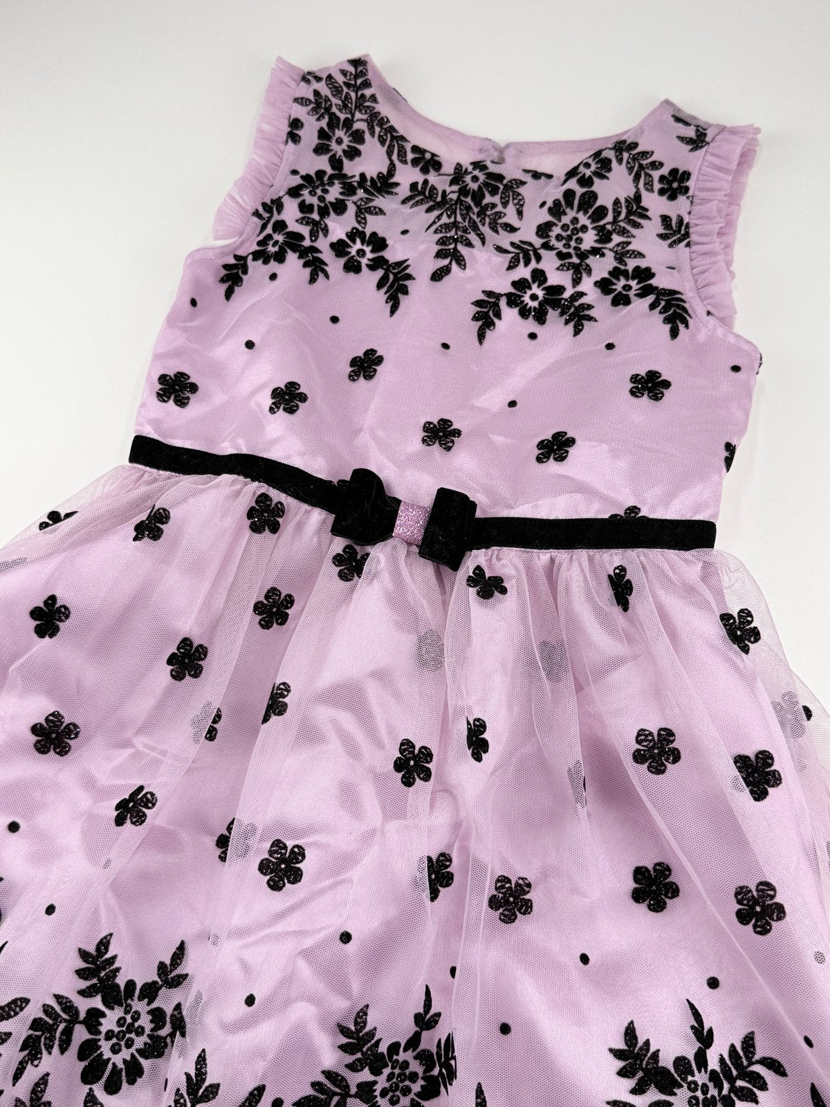 Jona Michelle Lavender Floral Flocked Dress Size 8