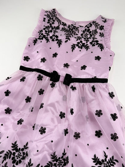 Jona Michelle Lavender Floral Flocked Dress Size 8