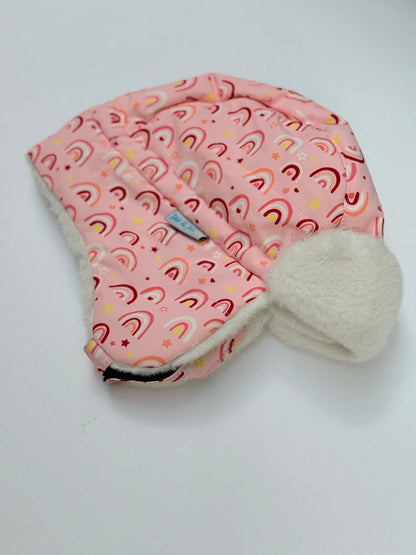 Jan & Jul Rainbow Trapper Hat Girls 2t